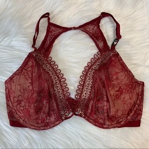 Burgundy Very Sexy Unlined Plunge